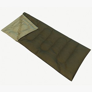 3D sleeping bag model