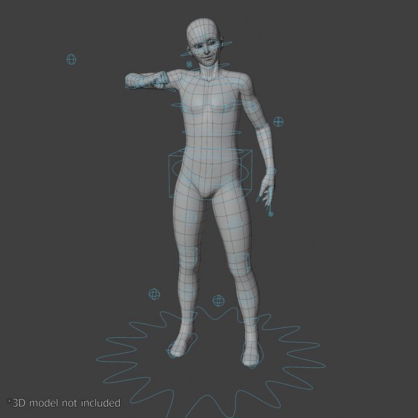 Free humanoid blender rig model - TurboSquid 1438227