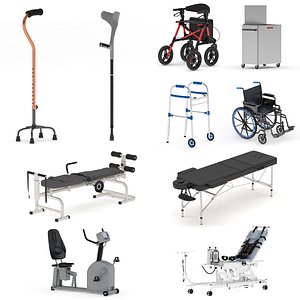 3D 10 Models Medical Rehabilitation Equipment Collection