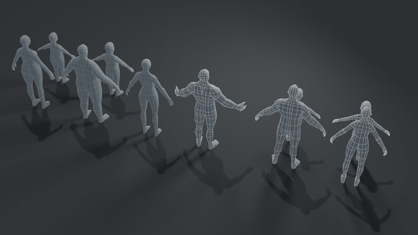 3D model human base mesh