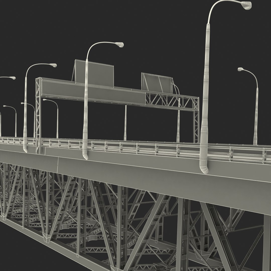 Auckland Harbour Bridge New Zealand 3d Model