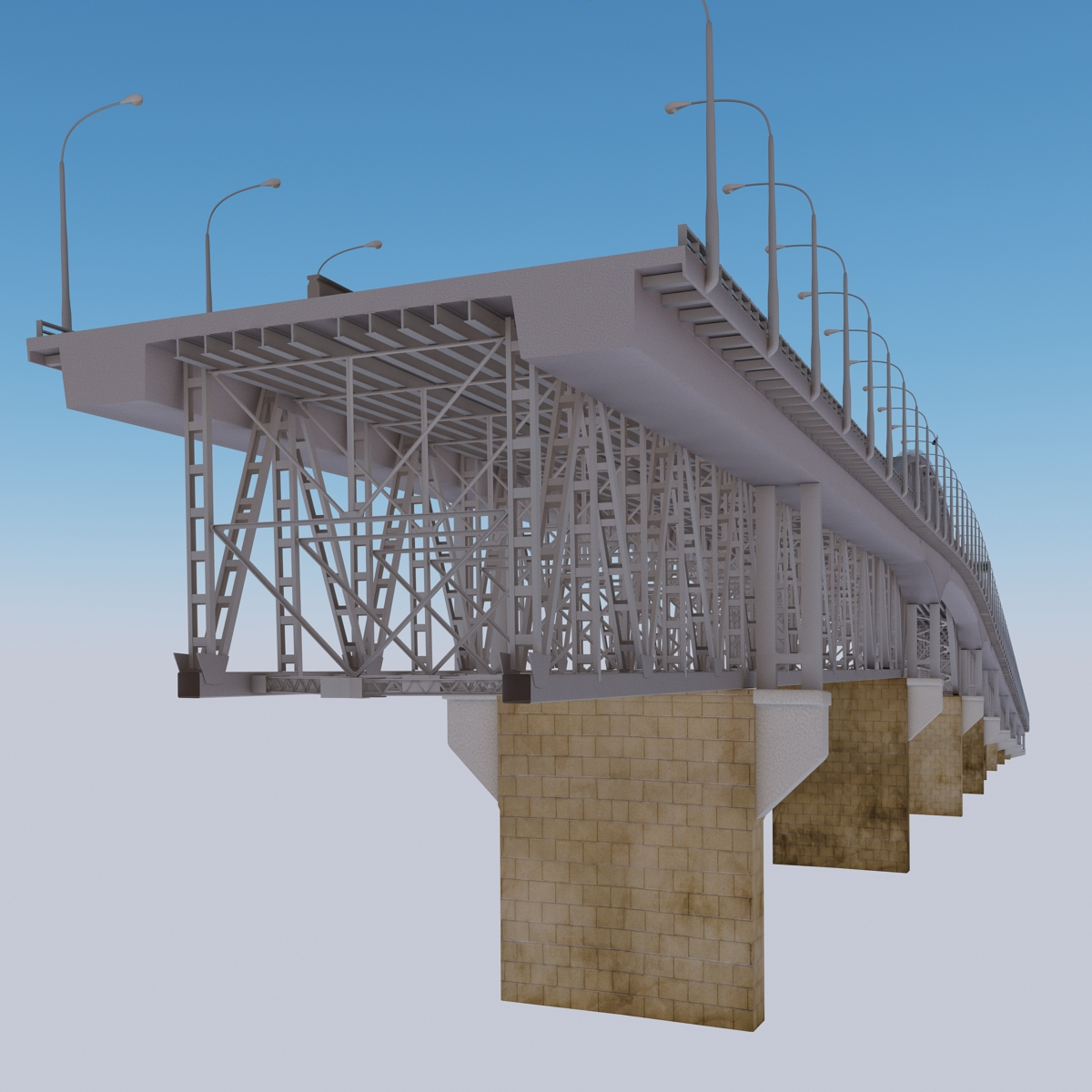 Auckland Harbour Bridge New Zealand 3d Model