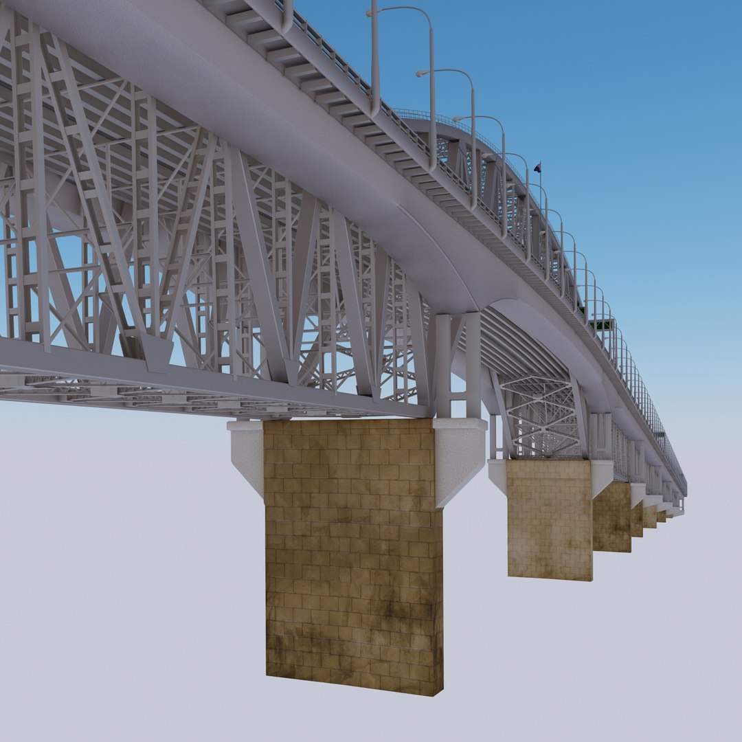 Auckland Harbour Bridge New Zealand 3d Model