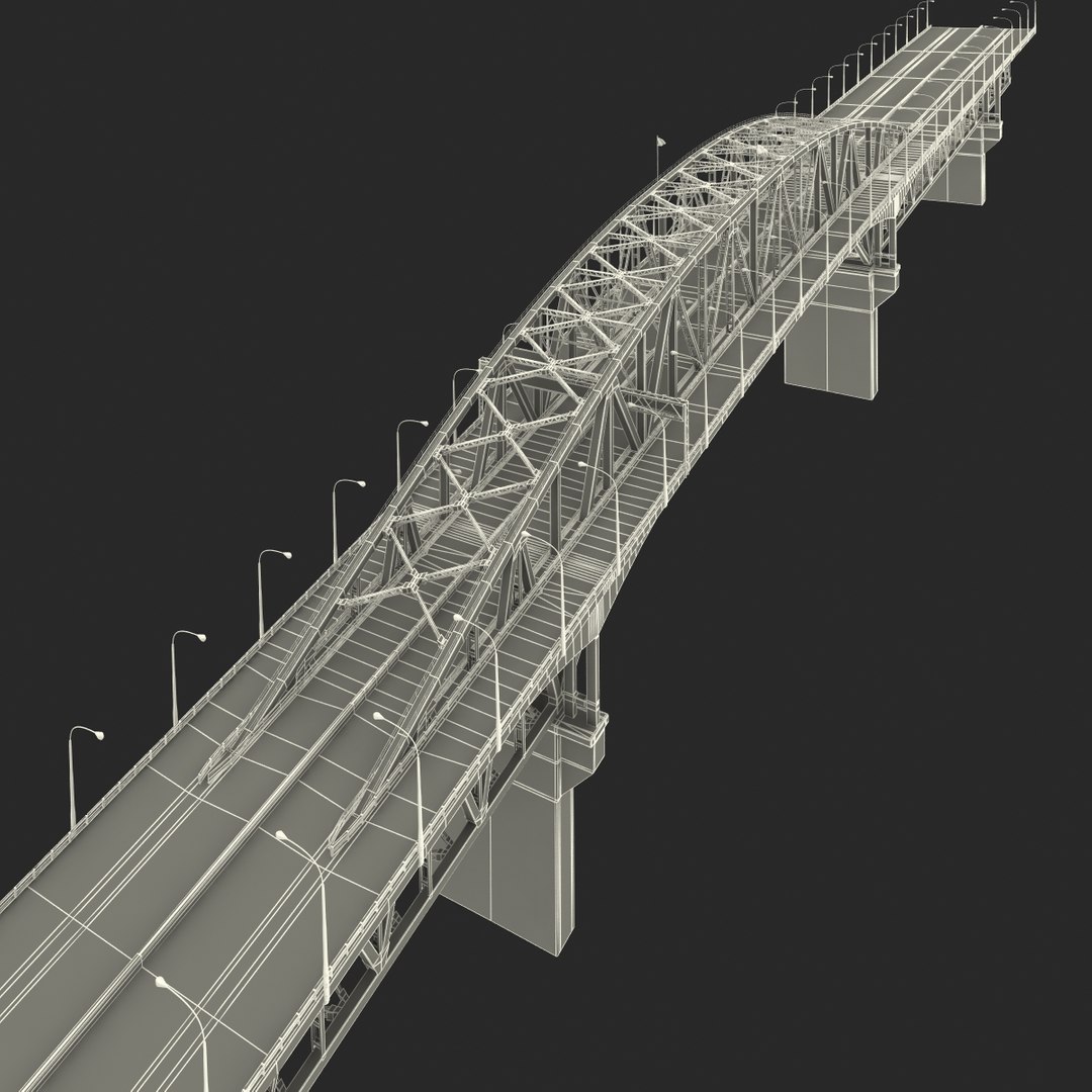 Auckland Harbour Bridge New Zealand 3d Model