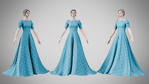 3D Dress 50 Boston Blue model