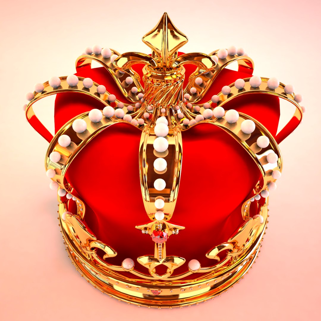 3d king crown model