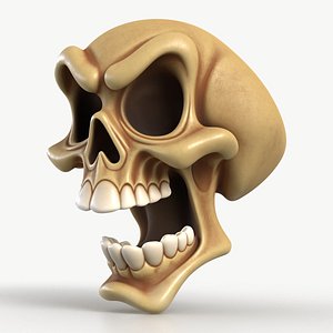 3D Stylized Cartoon Skull 1 model