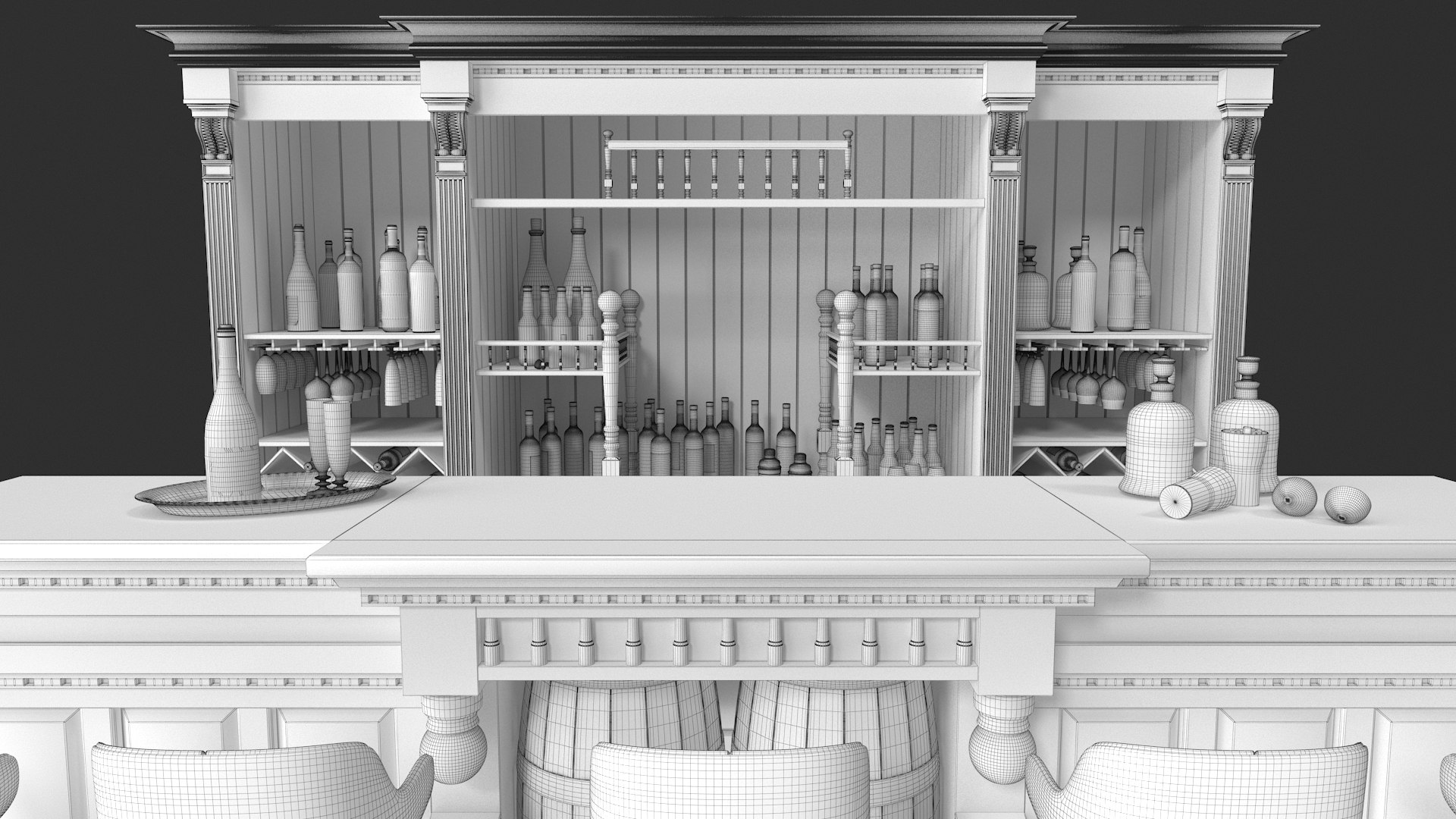 Vintage Bar Model - TurboSquid 2102534