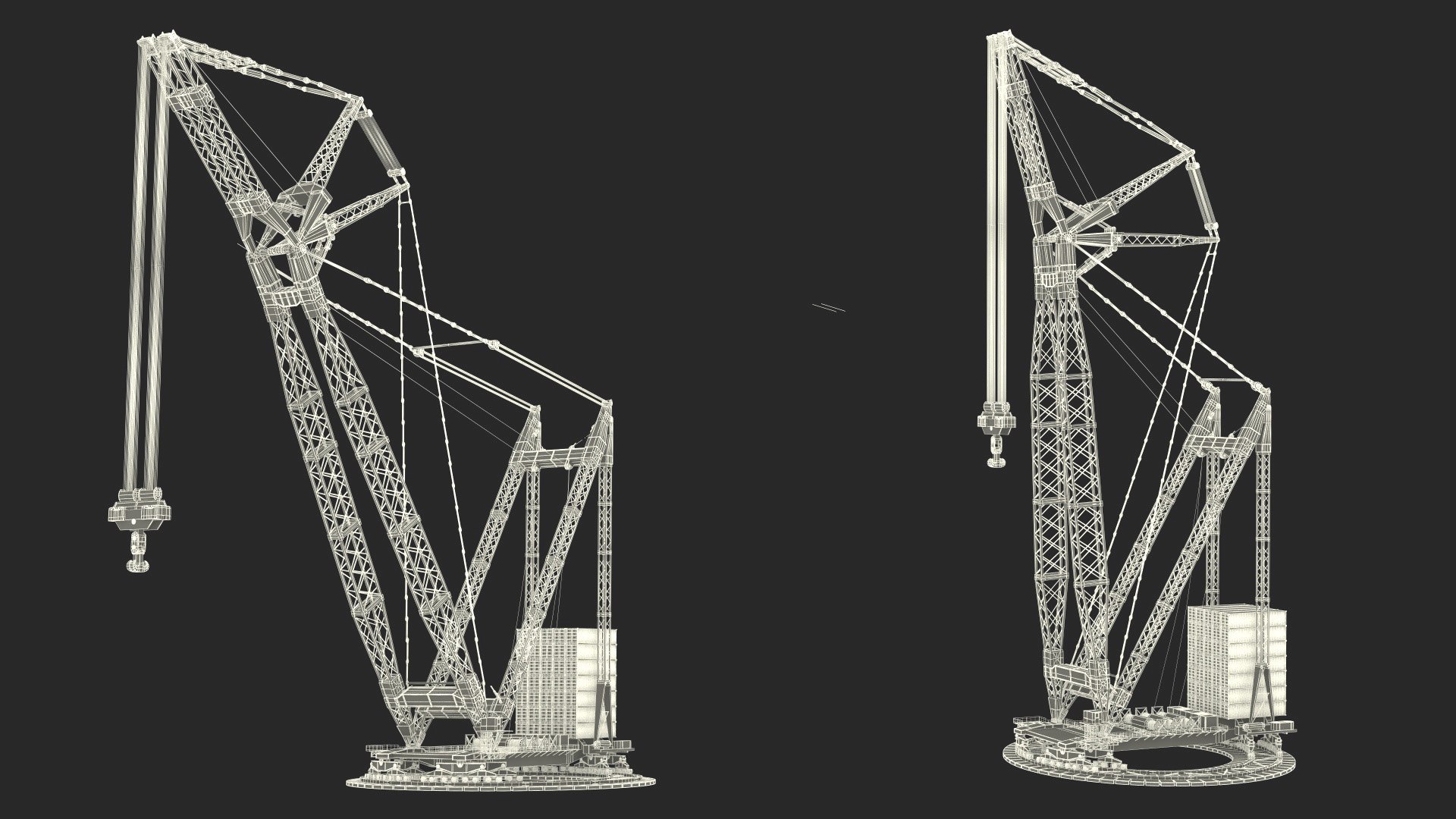 Heavy Lift Ring Crane Rigged 3D Model - TurboSquid 2202998