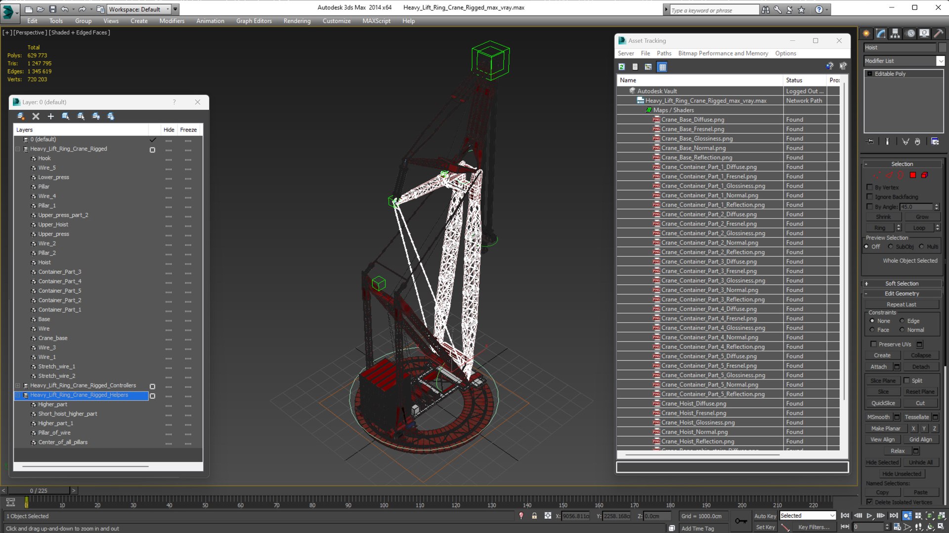 Heavy Lift Ring Crane Rigged 3D Model - TurboSquid 2202998