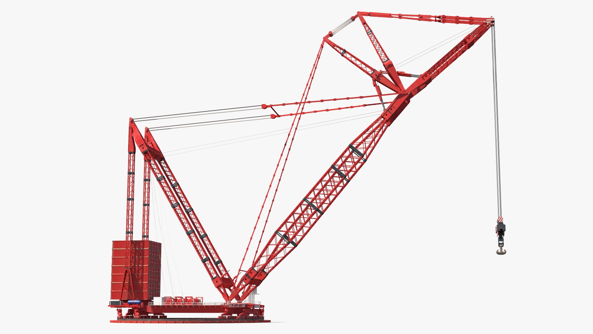 Heavy Lift Ring Crane Rigged 3D model preview