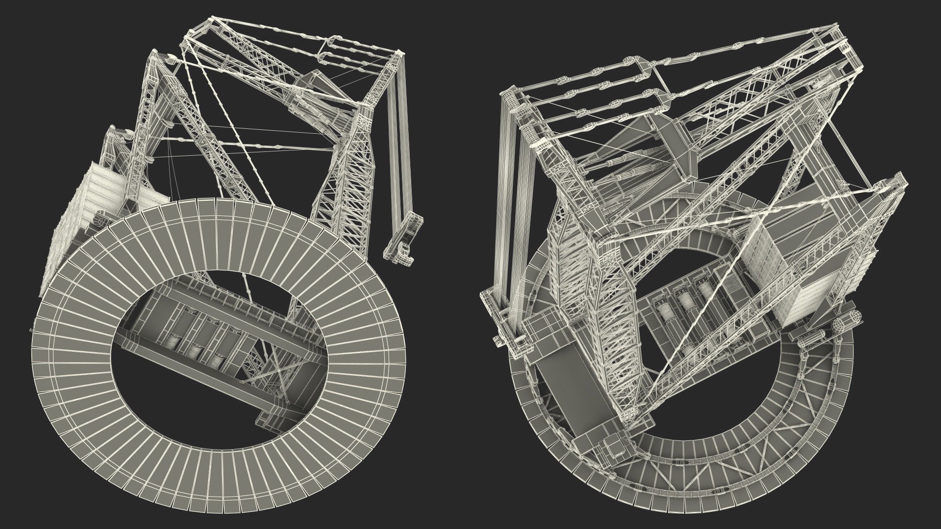 Heavy Lift Ring Crane Rigged 3D Model - TurboSquid 2202998