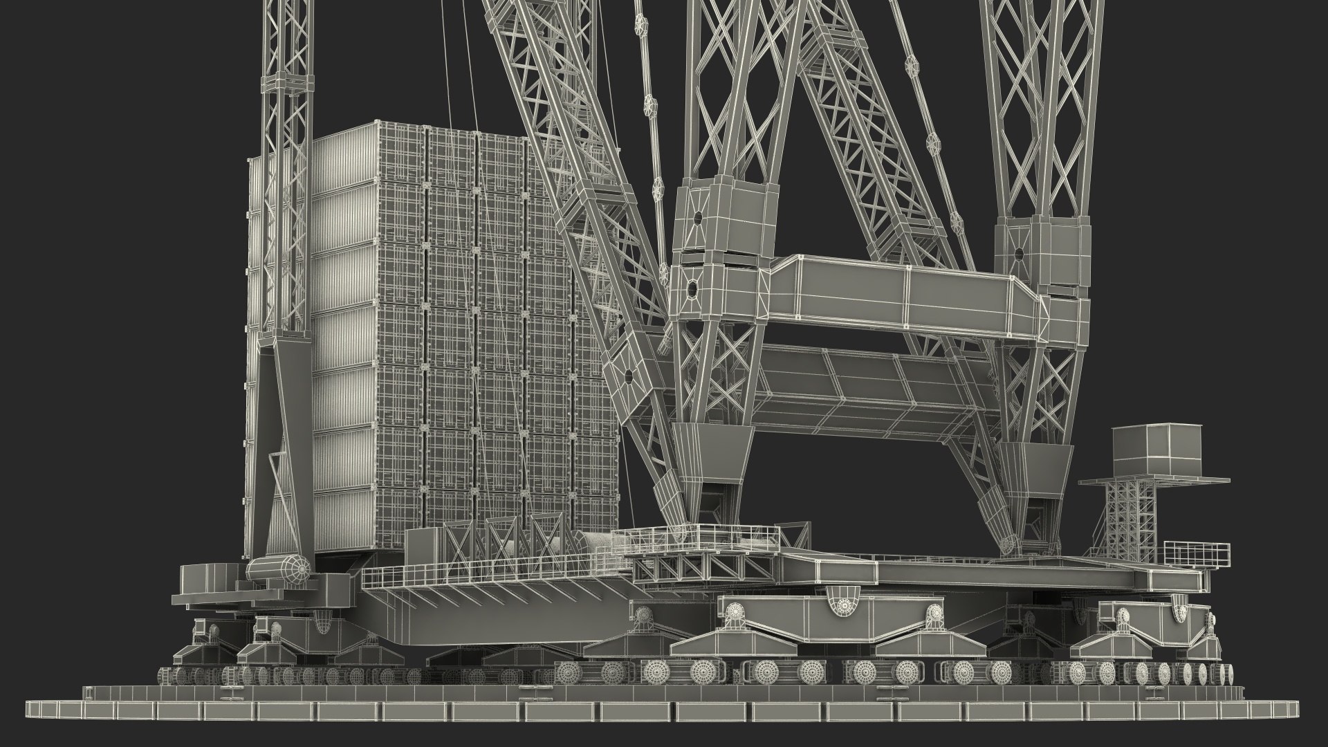 Heavy Lift Ring Crane Rigged 3D Model - TurboSquid 2202998