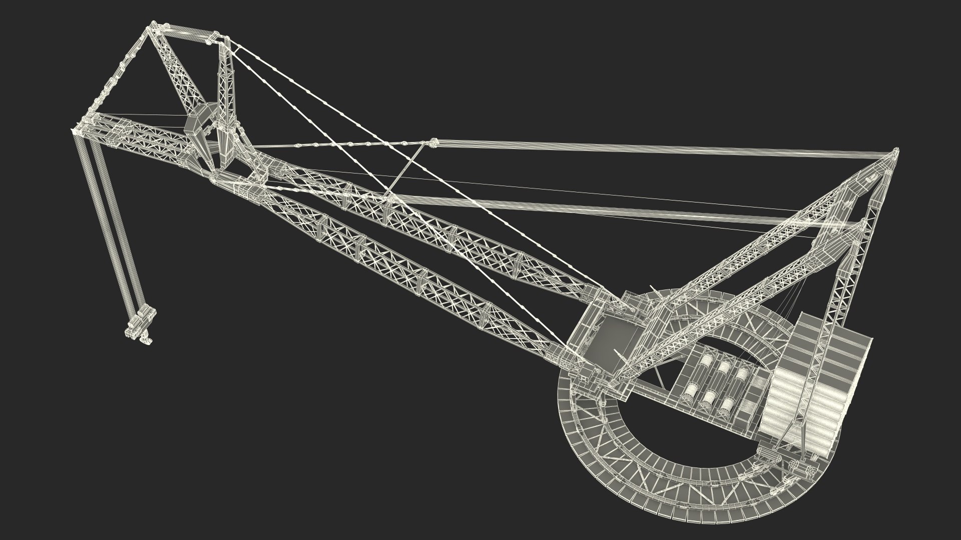 Heavy Lift Ring Crane Rigged 3D Model - TurboSquid 2202998