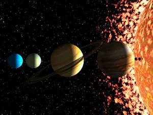 sun planets 3d max