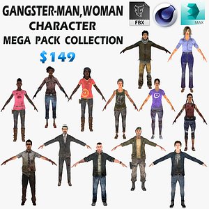 3D model 3D People Collection x13