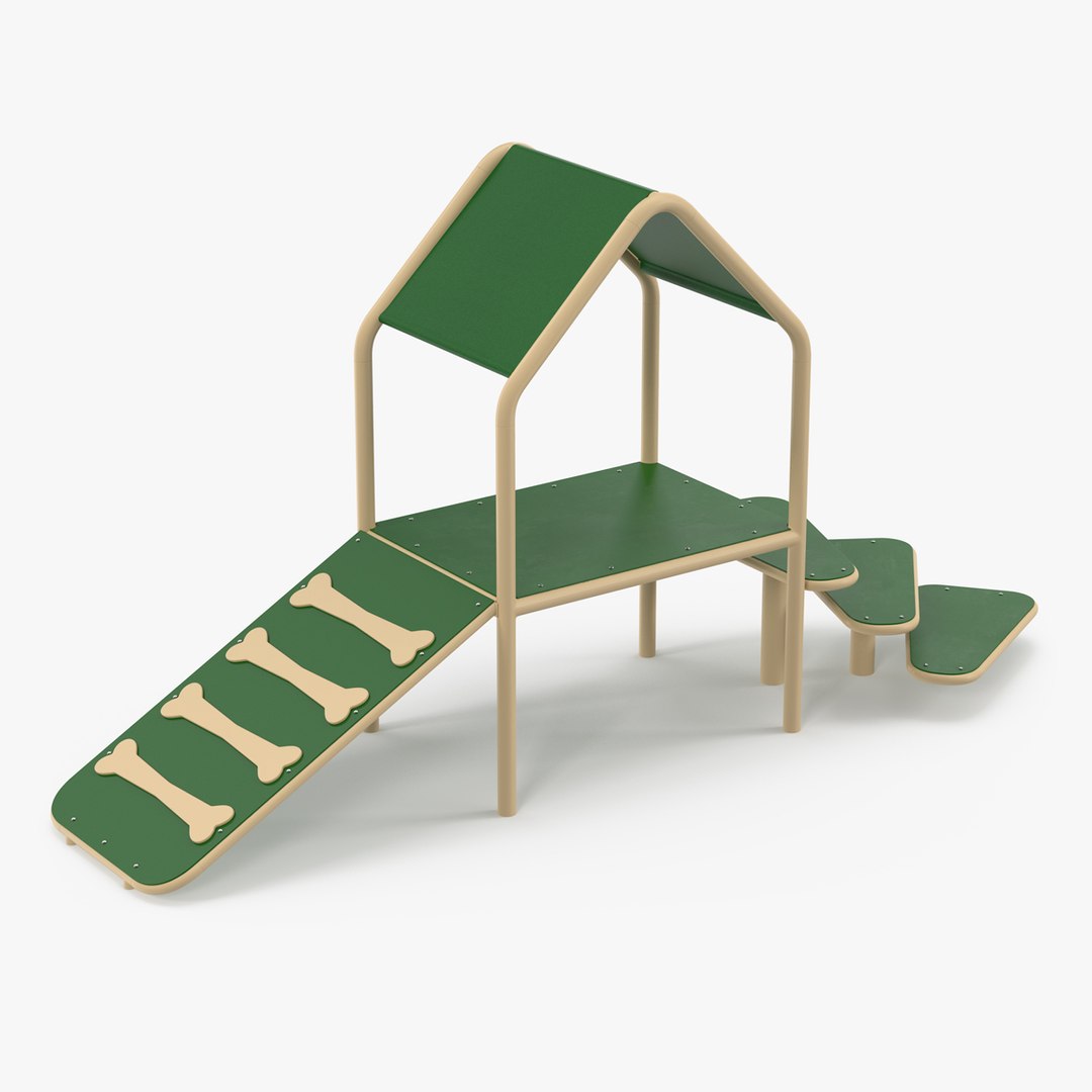 Dog Park Canine Condo Green 3D model - TurboSquid 2051101