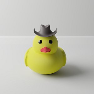 Rubber Duck with hat2 3D model