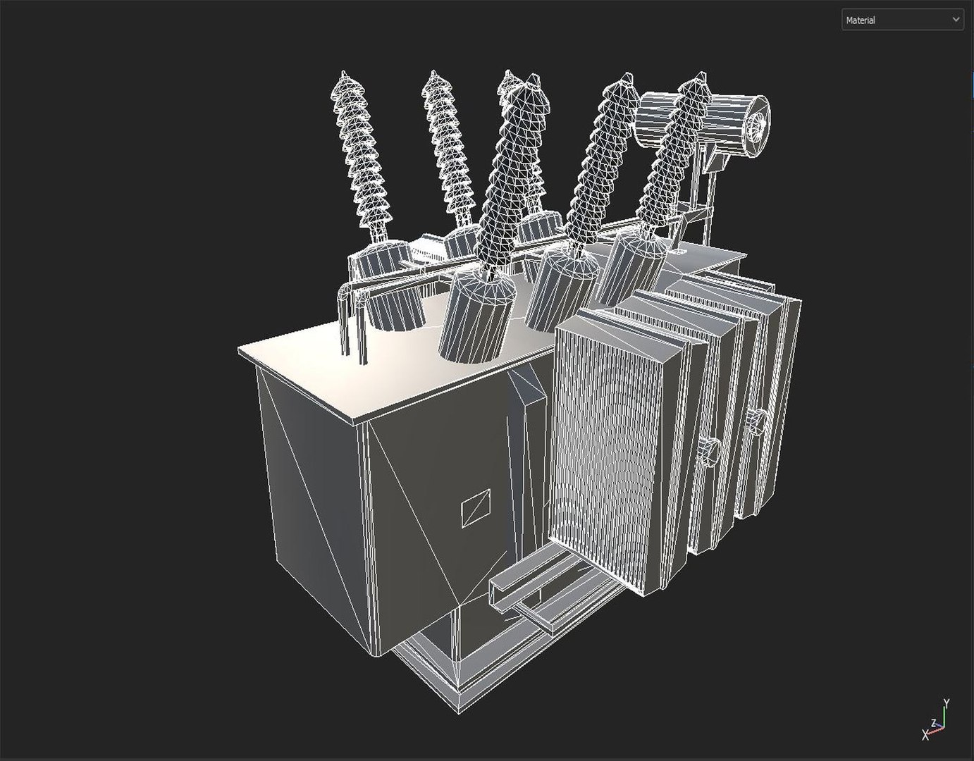 3D Hig Power Transformer Model - TurboSquid 2371083