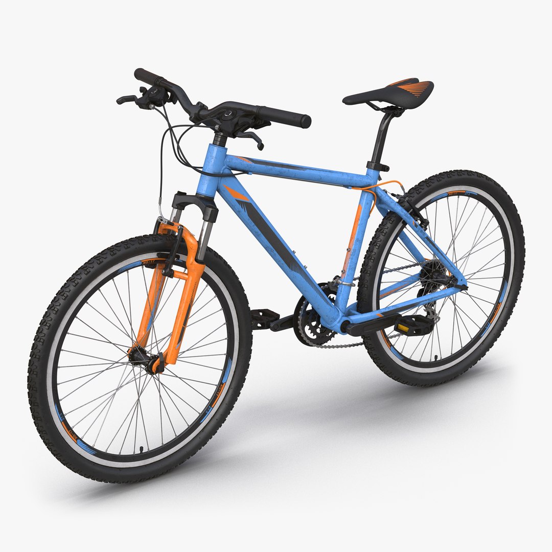 Mountain Bike Generic Blue 3D model preview