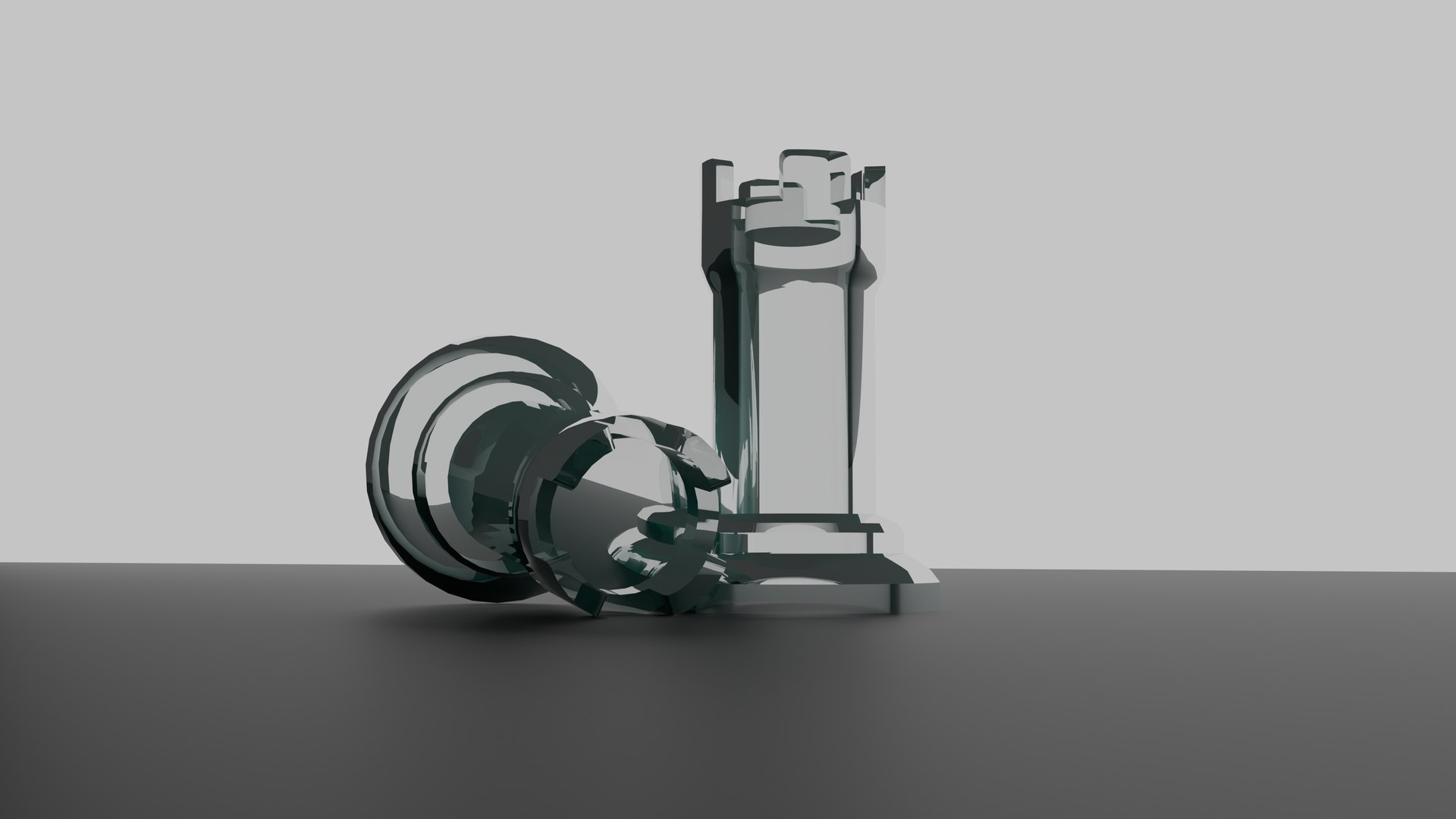 3D Low Poly Glass Chess Rook - TurboSquid 2402457