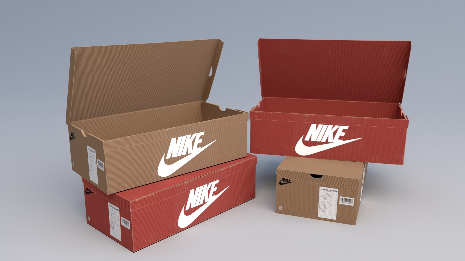 Nikey Shoe Box 3D Model - TurboSquid 1859528