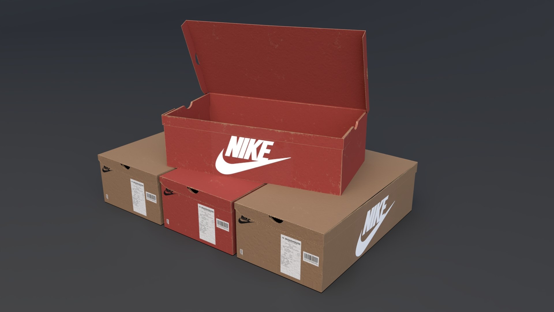 Nikey Shoe Box 3D Model - TurboSquid 1859528