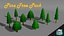 Pacchetto albero di pino lowpoly