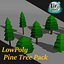 Pacchetto albero di pino lowpoly