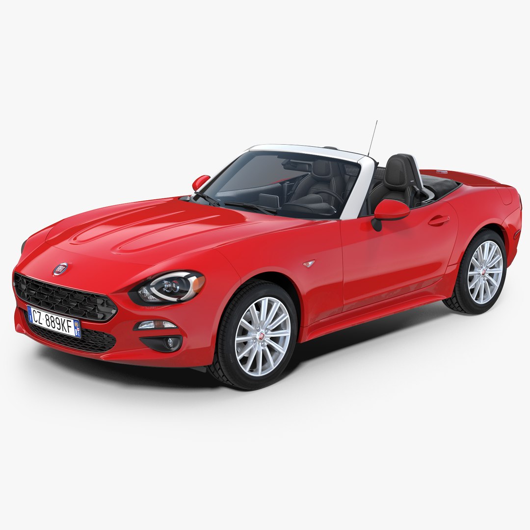 Fiat 124 Spider 2017 Rigged 3D Model 3D model preview