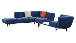 Modular sofa Keilhauer Garner 3D model