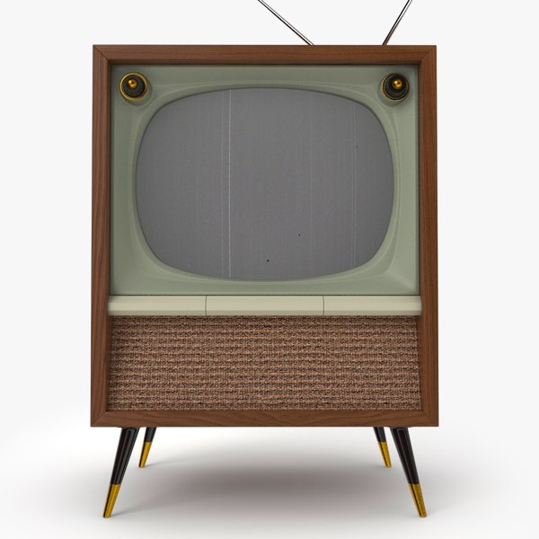 3d retro television model
