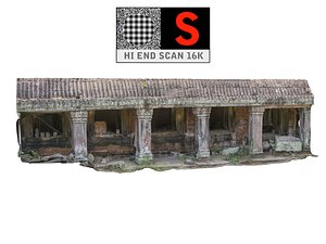 wall temple ruins 16k 3d model