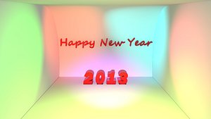 free new year 2013 3d model