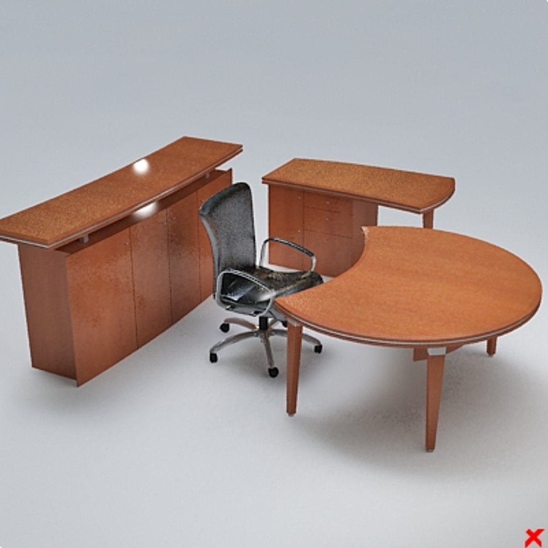 Desk Executive 3d Model