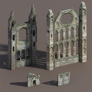castle ruins modelled 3ds