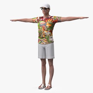 Asian Man Summer Outfits T Pose