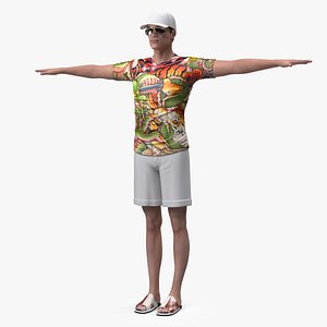 Asian Man Summer Outfits T Pose