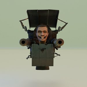 3D model giant dual laser skibidi toilet