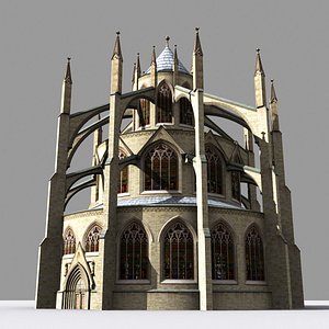 medieval gothic chapter house 3d max