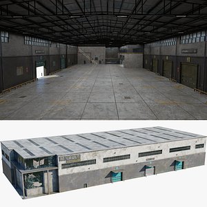 Old Abandoned Warehouse Interior And Exterior All PBR Unity UE Textures
