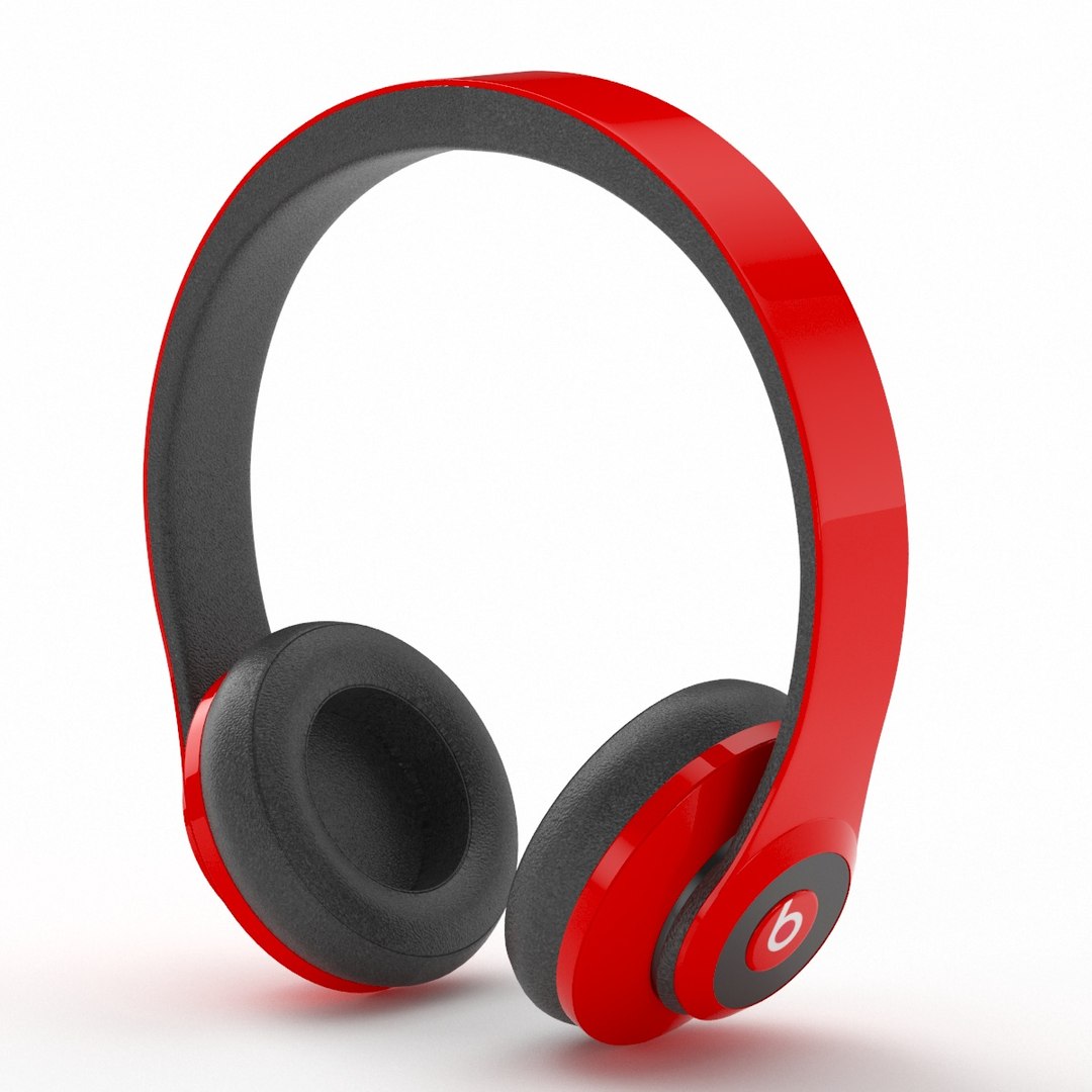 3d Model Beats Headphones Red - Turbosquid 2171280