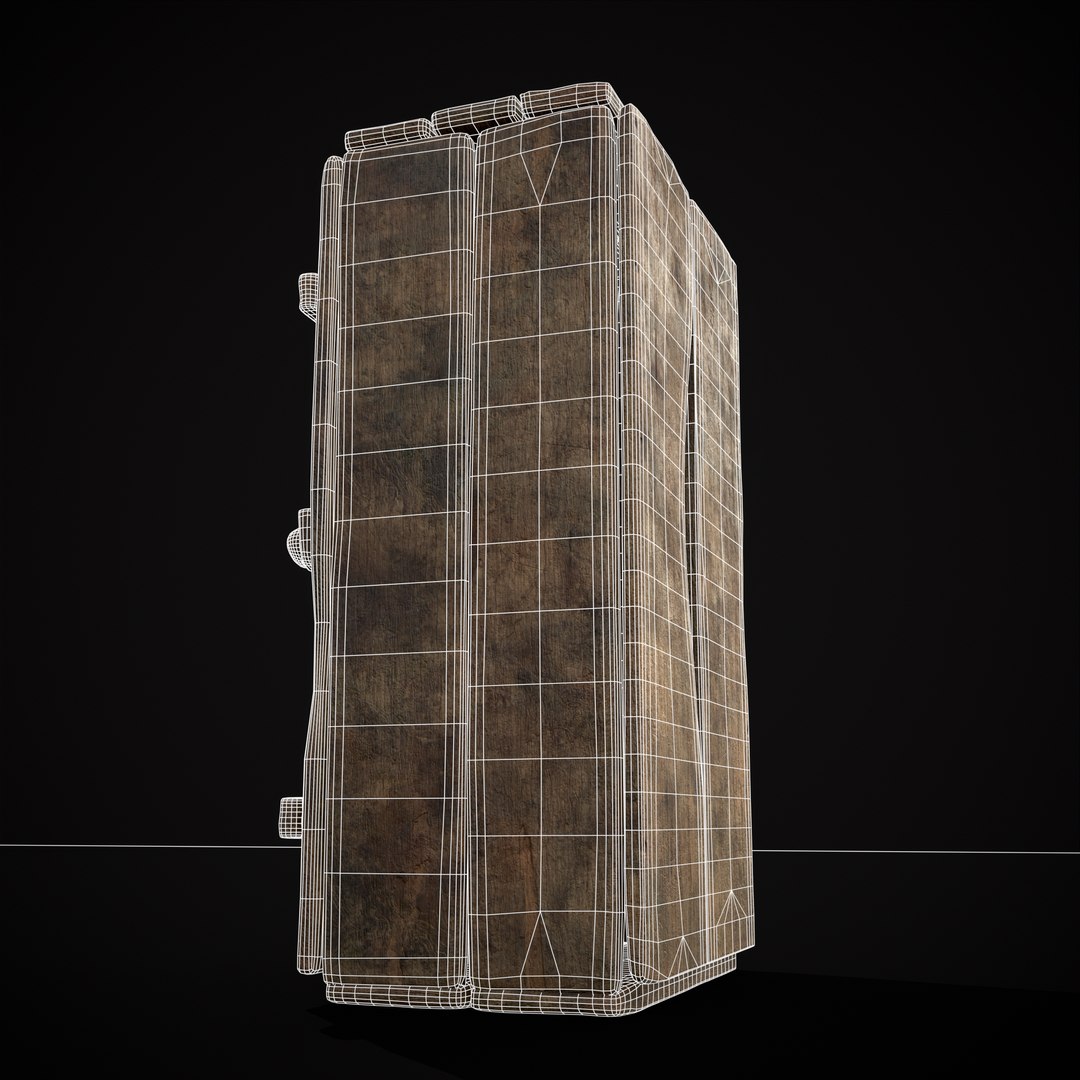 3D Rustic Medieval Wooden Cupboard - TurboSquid 2095233