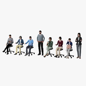 man woman 3D model