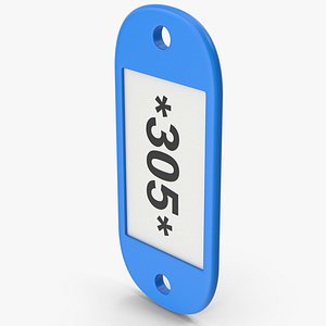3D model Hotel Room Number Tag