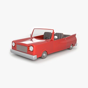 red toon car 3d model