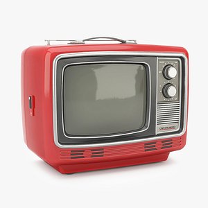 retro portable tv 3D model