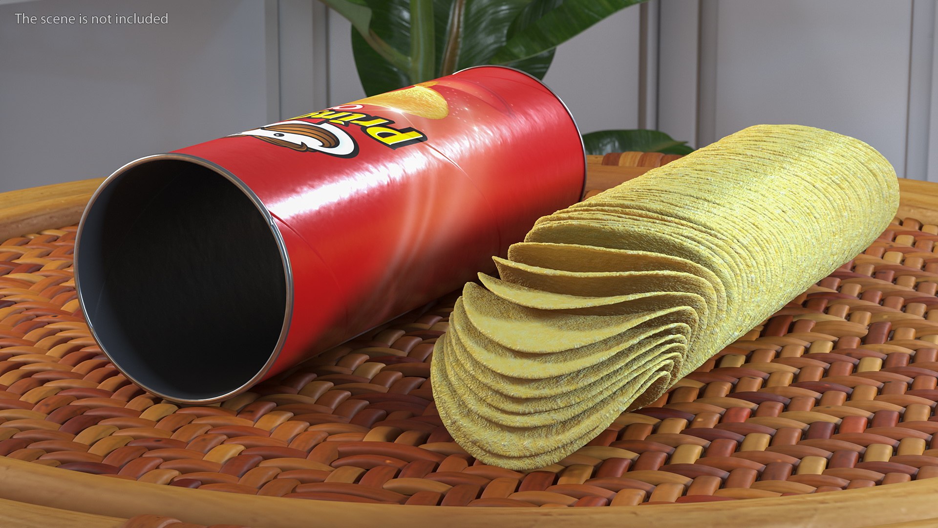 3D model Opened Tube of Pringles Original Potato Chips - TurboSquid 1747734