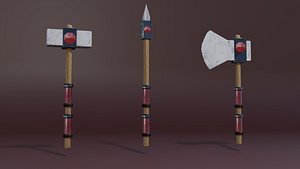 set stone weapons 3D