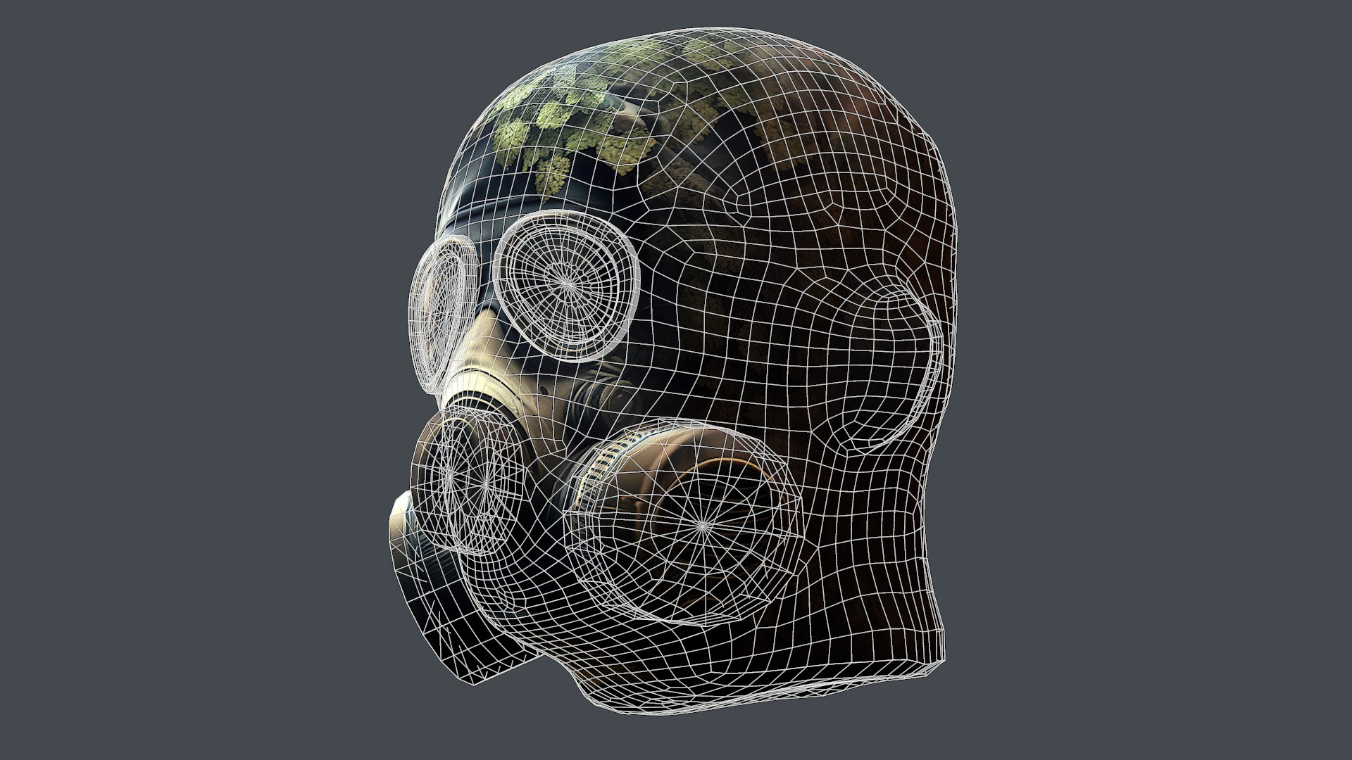 Gas Mask Protection Plastic Model - TurboSquid 2037403